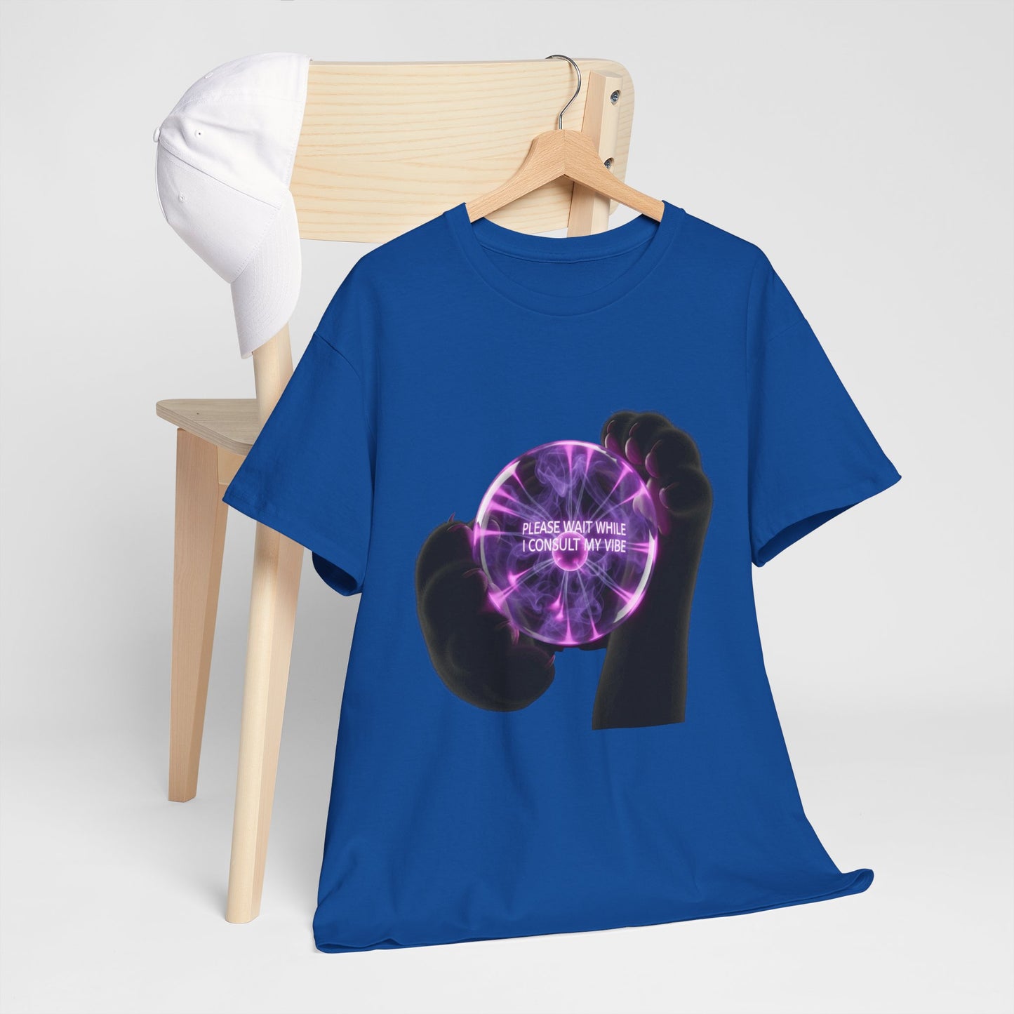 PLEASE HOLD WHILE I CONSULT MY VIBE Plasma Tee