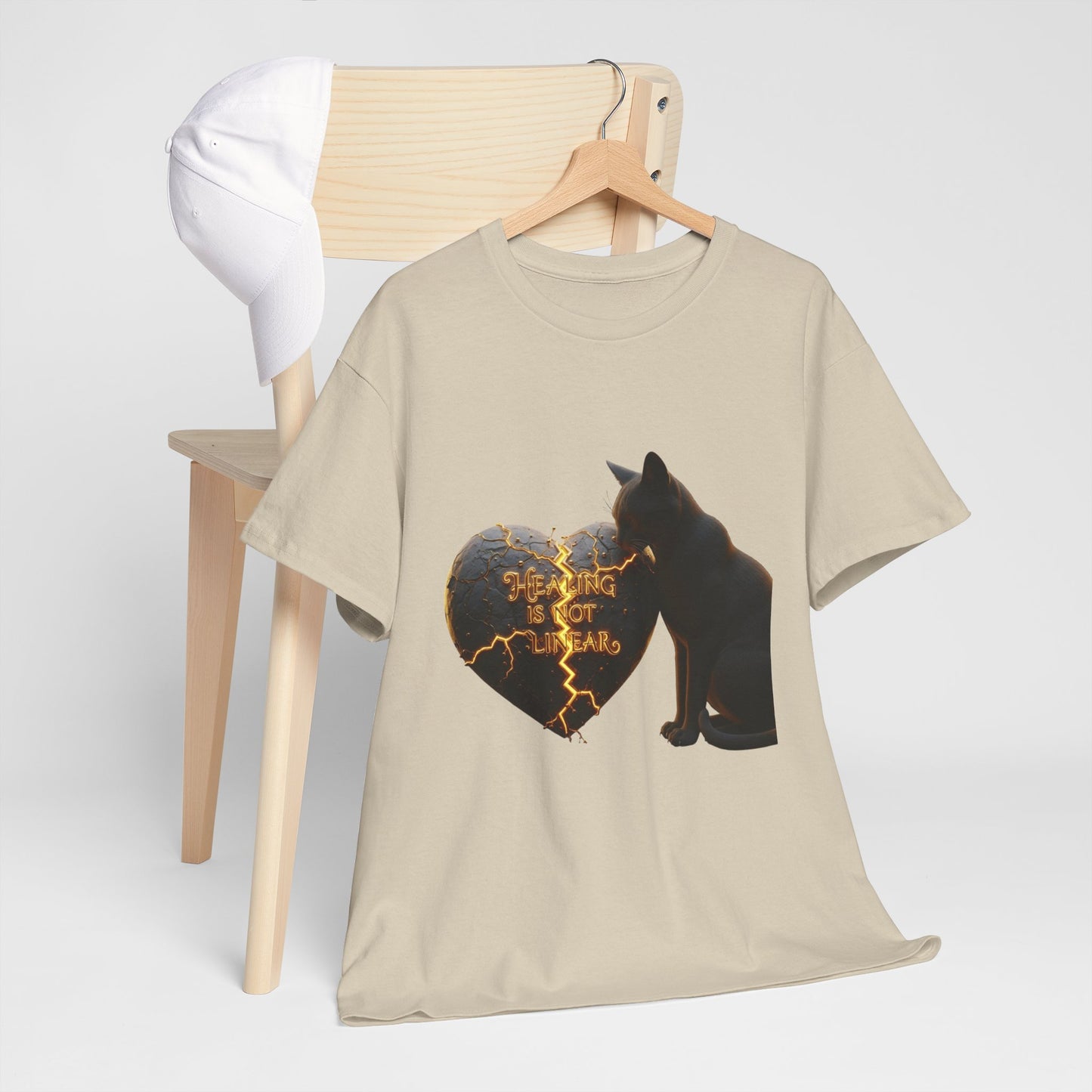 HEALING IS NOT LINEAR Gold Heart Tee