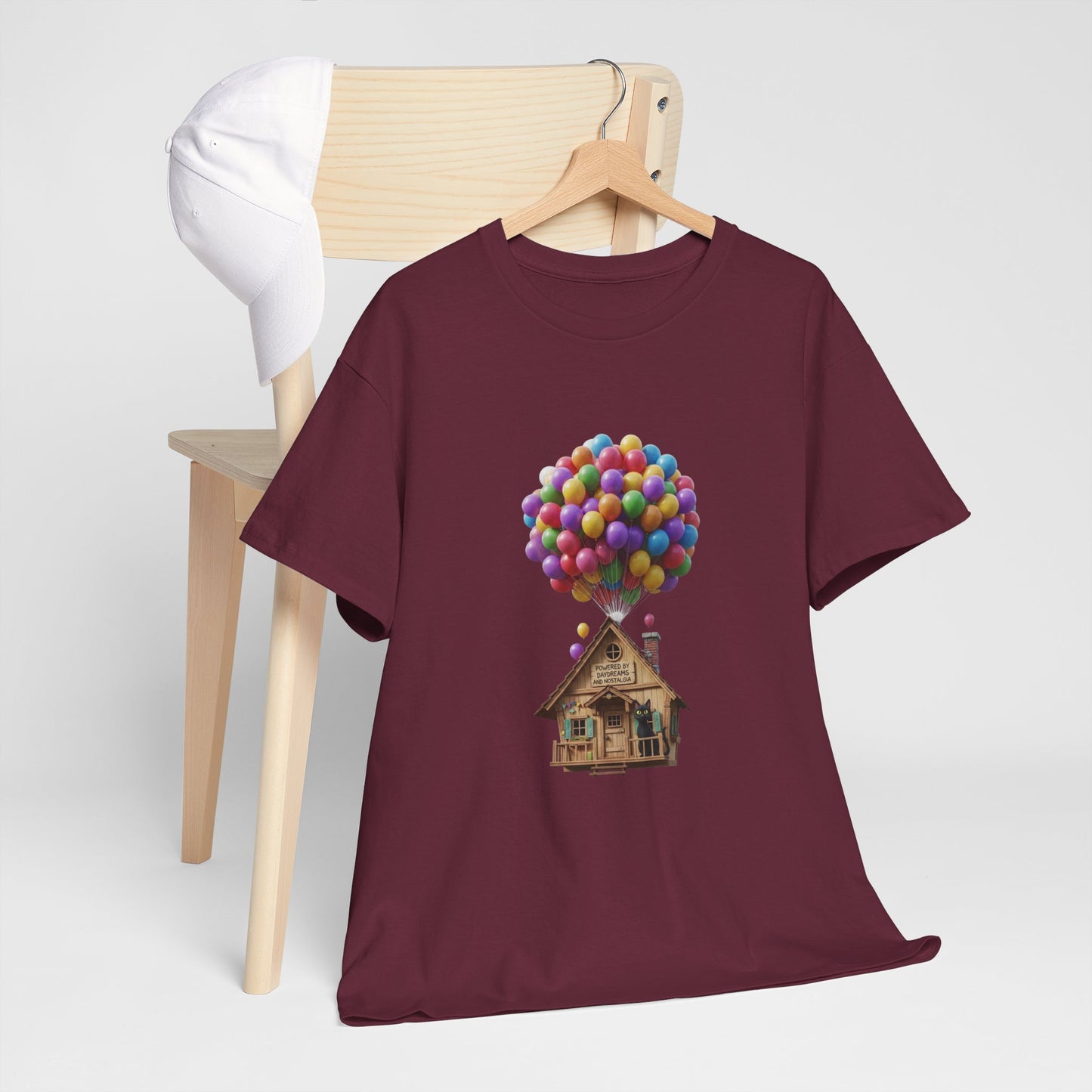 POWERED BY DAYDREAMS & NOSTALGIA Balloon House Tee
