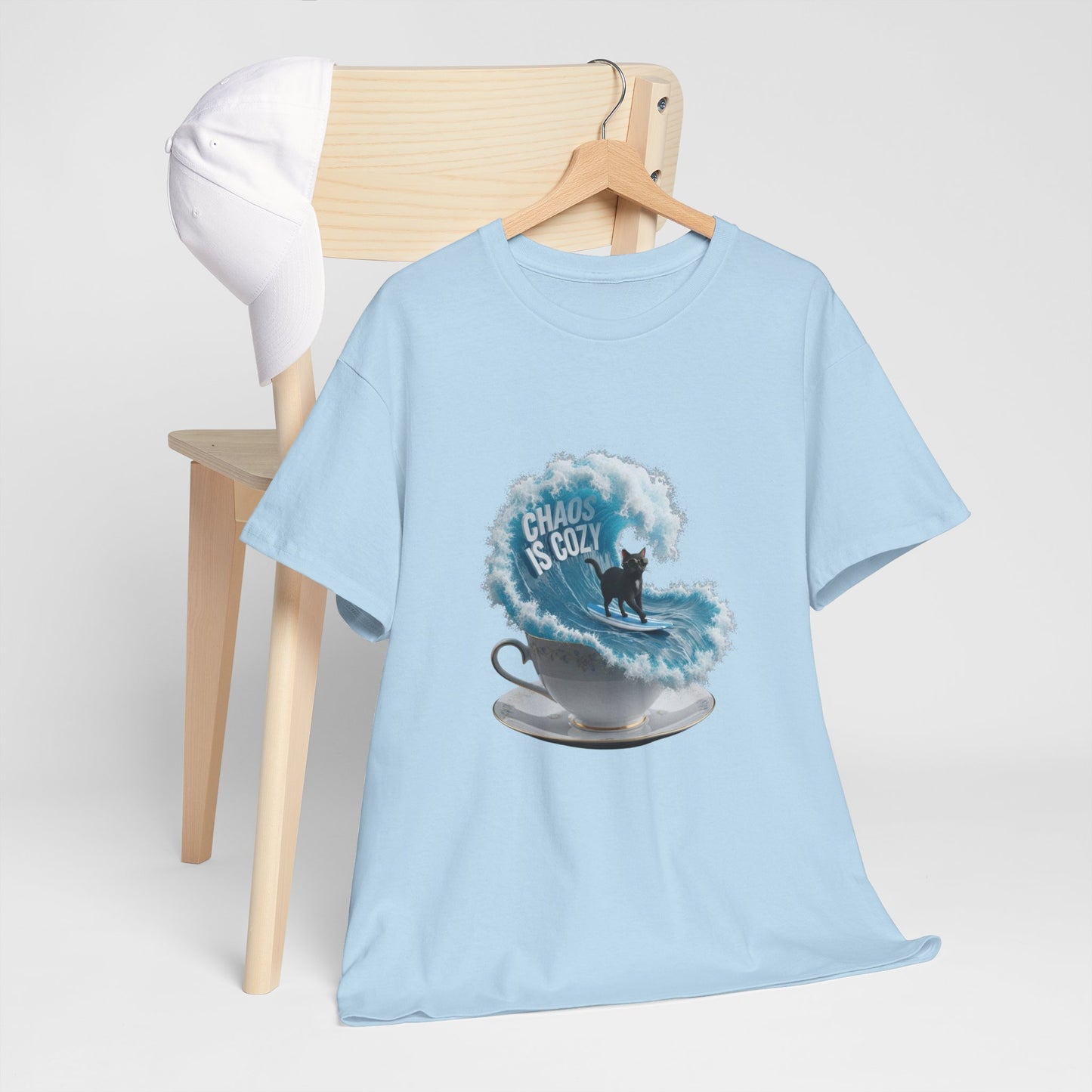 CHAOS IS COZY Teacup Surfing Tee