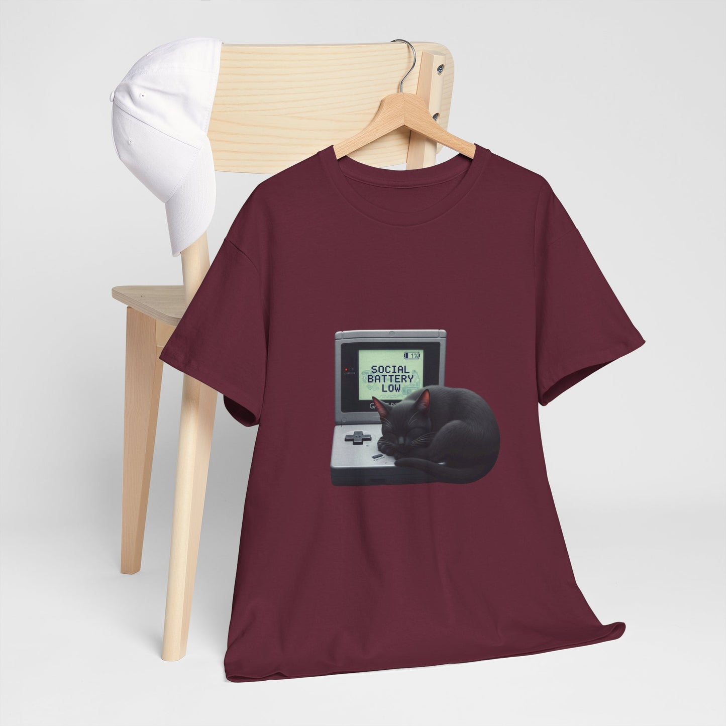 SOCIAL BATTERY LOW Retro Console Tee