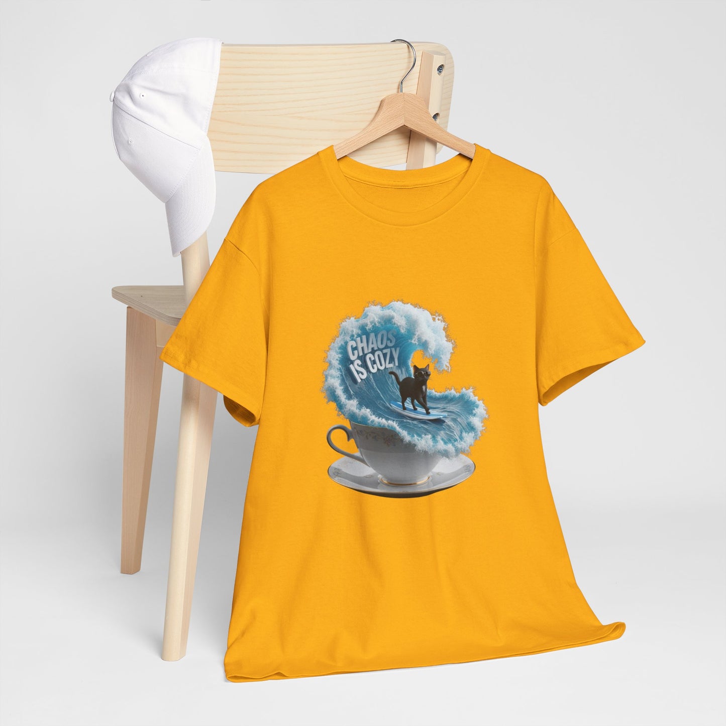 CHAOS IS COZY Teacup Surfing Tee
