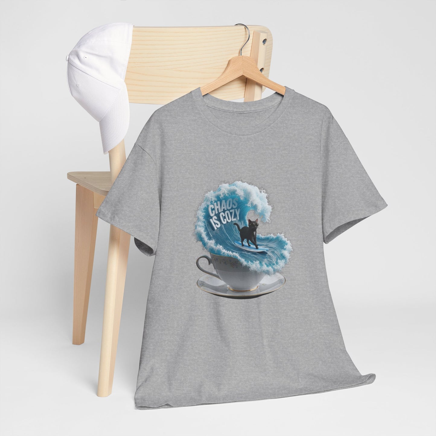 CHAOS IS COZY Teacup Surfing Tee