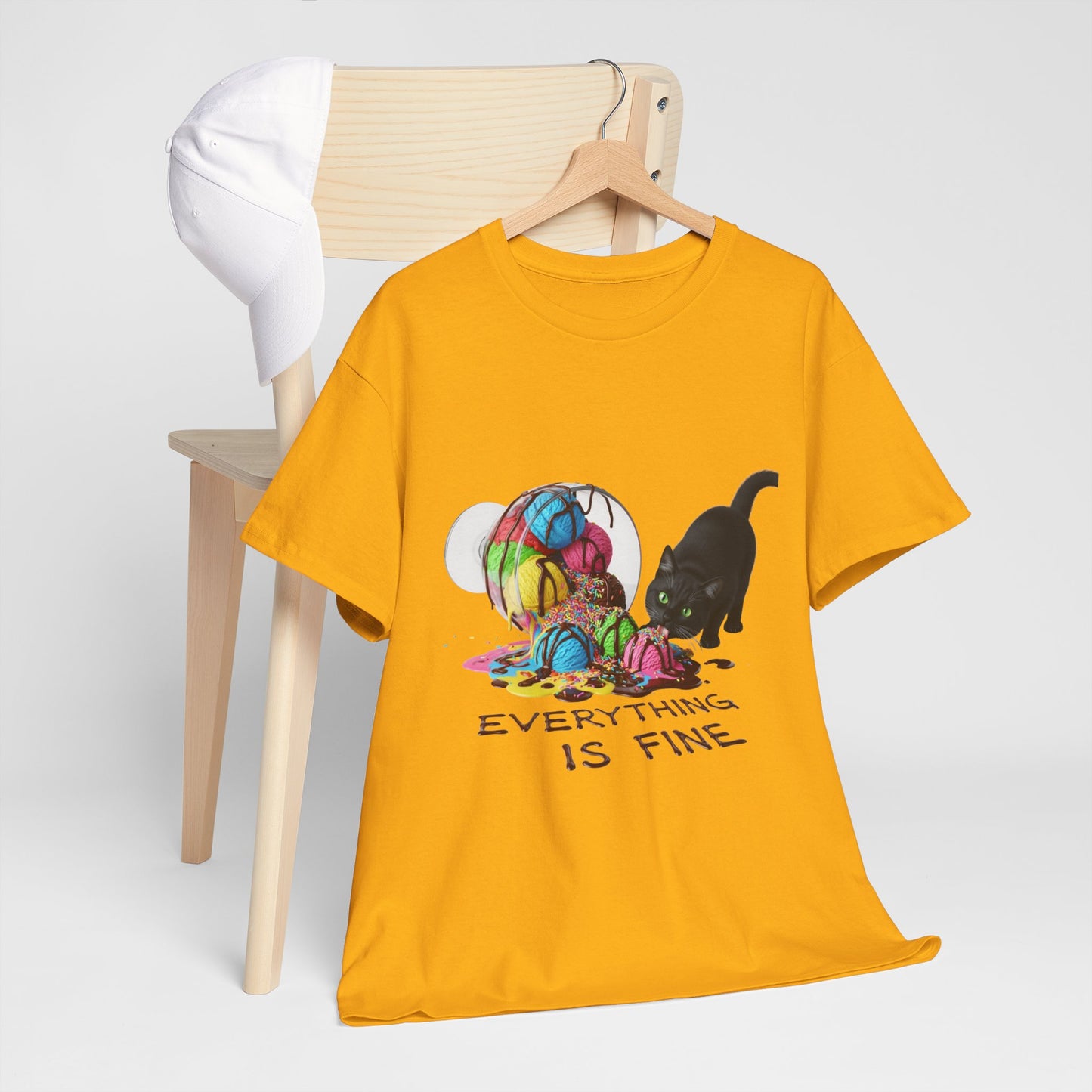 EVERYTHING IS FINE Witty Stress Tee