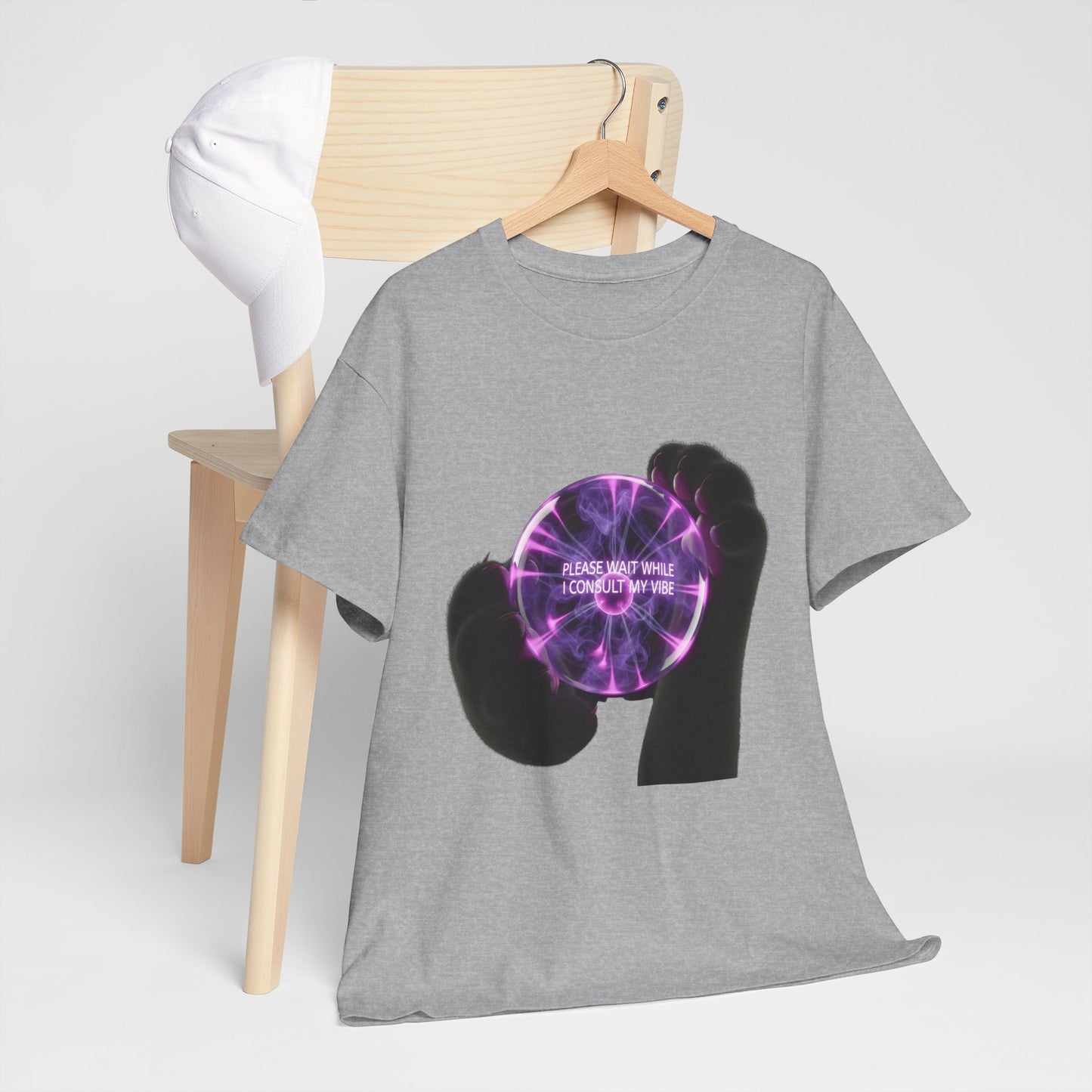 PLEASE HOLD WHILE I CONSULT MY VIBE Plasma Tee