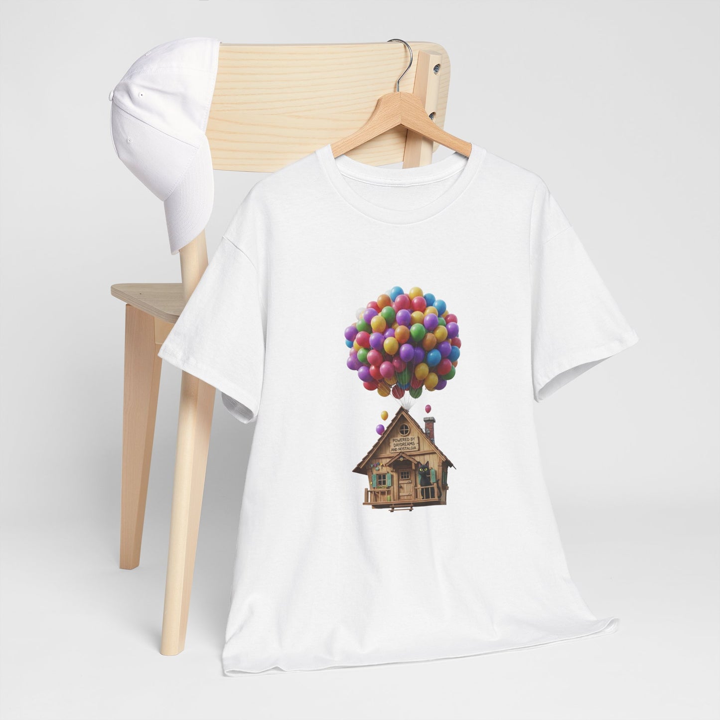 POWERED BY DAYDREAMS & NOSTALGIA Balloon House Tee
