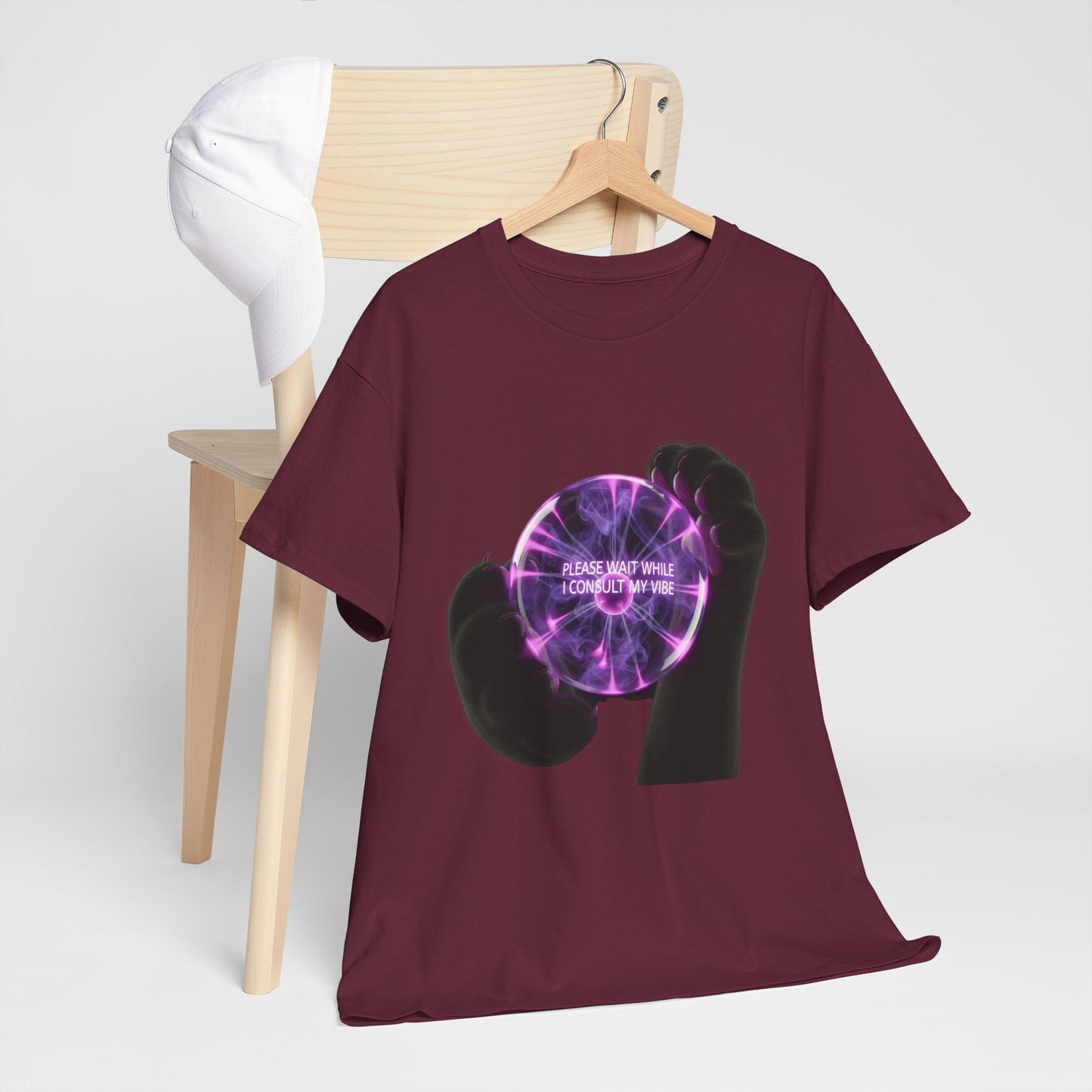 PLEASE HOLD WHILE I CONSULT MY VIBE Plasma Tee