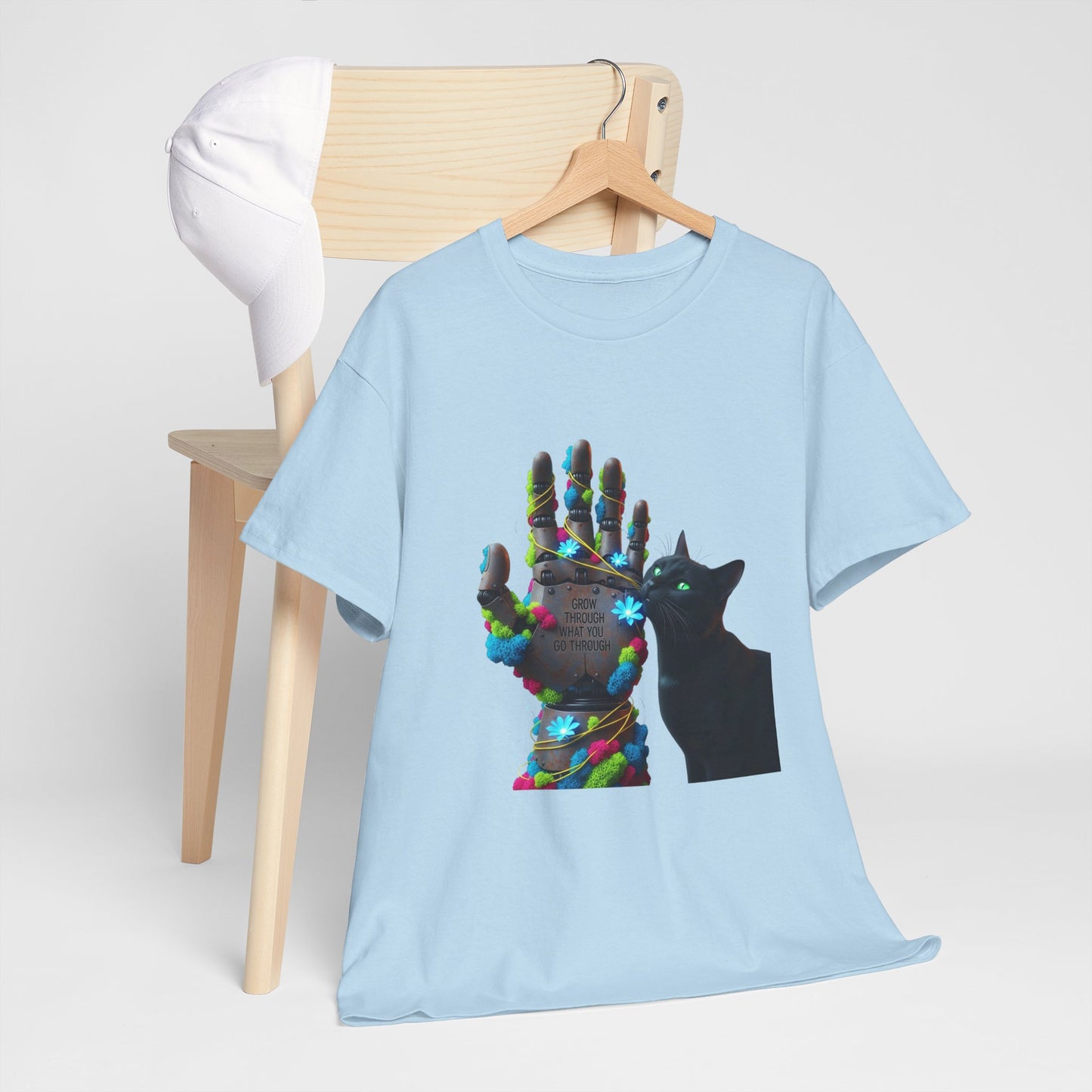 GROW THROUGH WHAT YOU GO THROUGH Robot Hand Tee