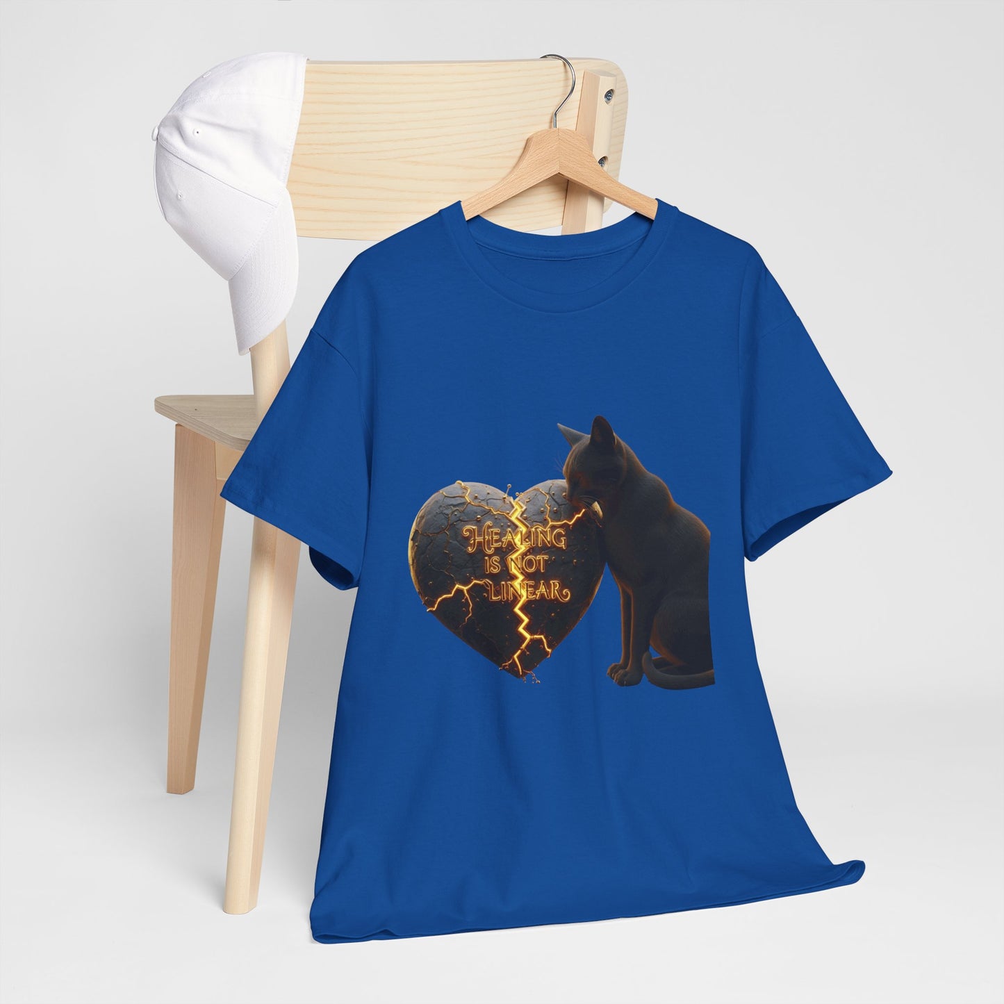 HEALING IS NOT LINEAR Gold Heart Tee