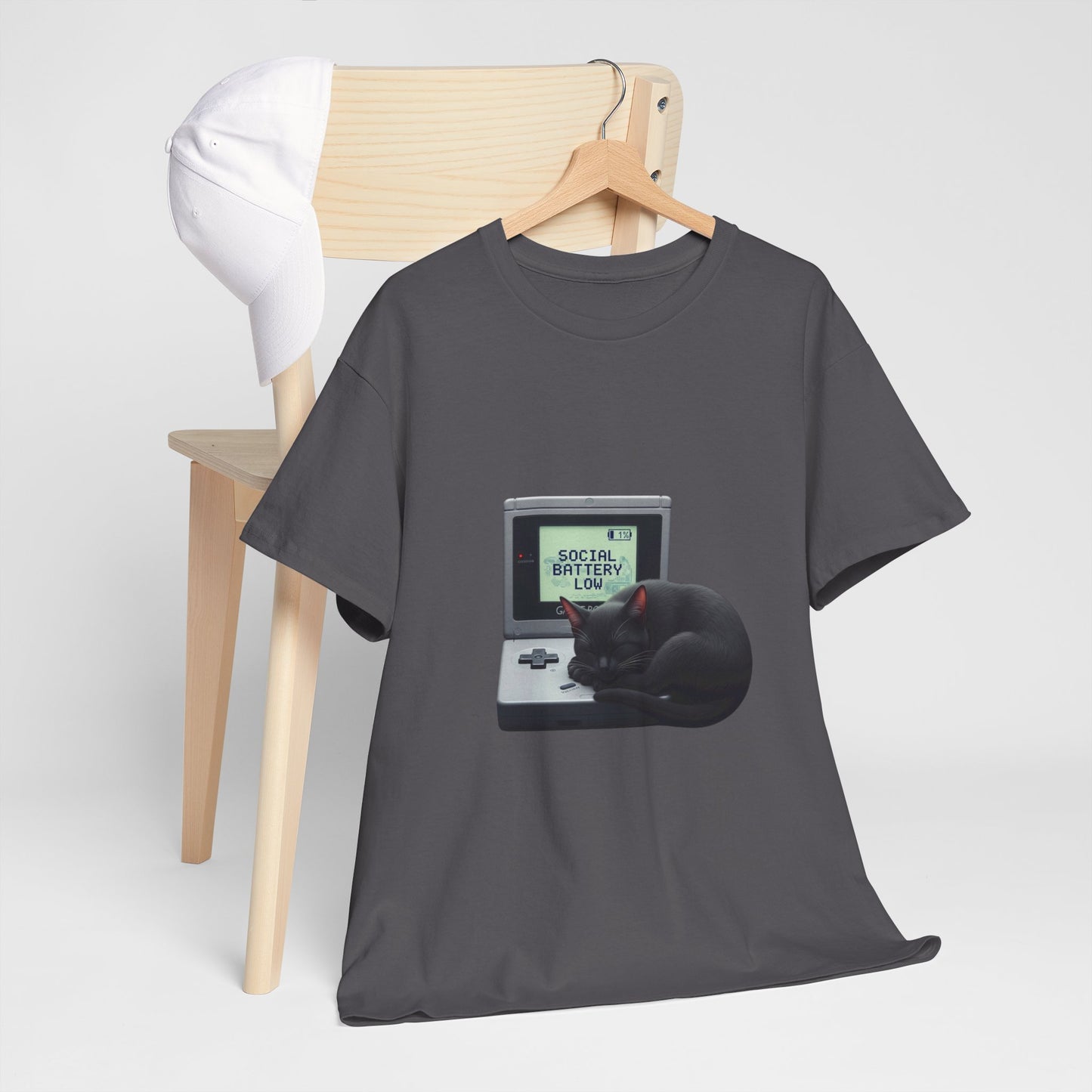 SOCIAL BATTERY LOW Retro Console Tee