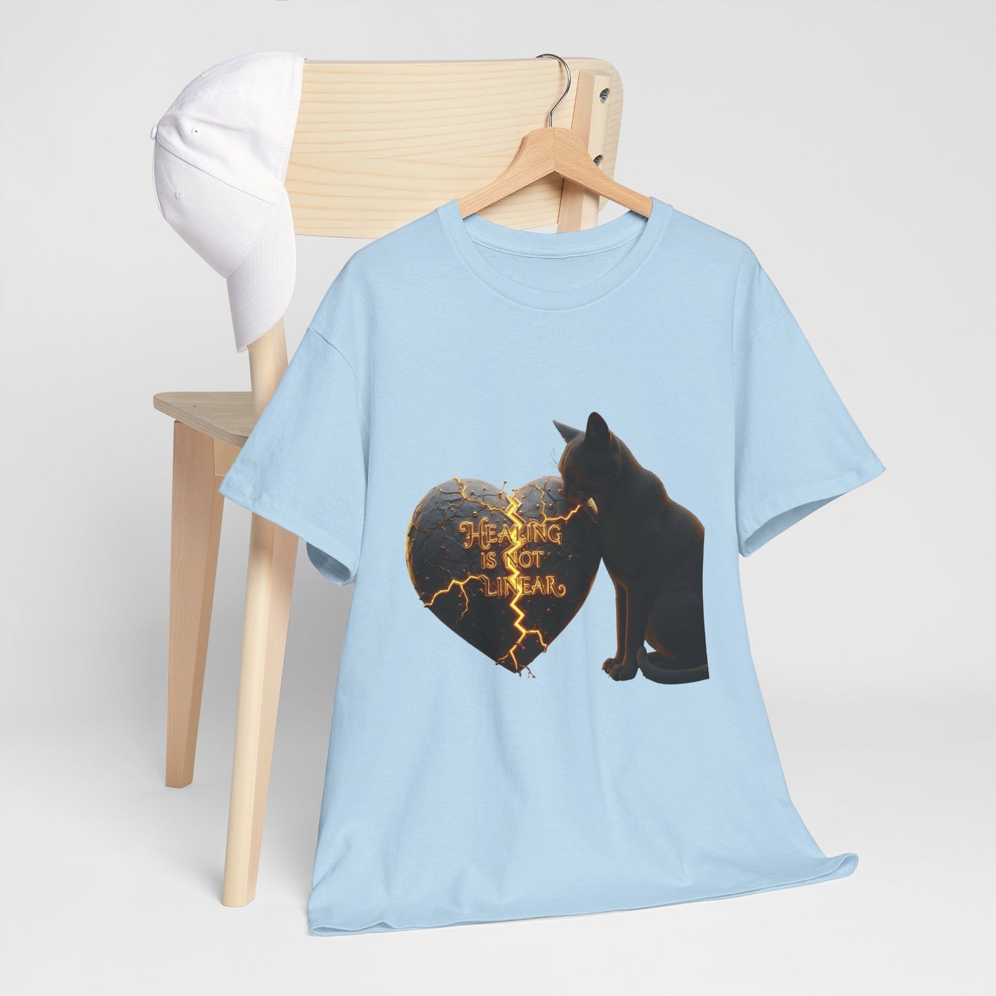 HEALING IS NOT LINEAR Gold Heart Tee