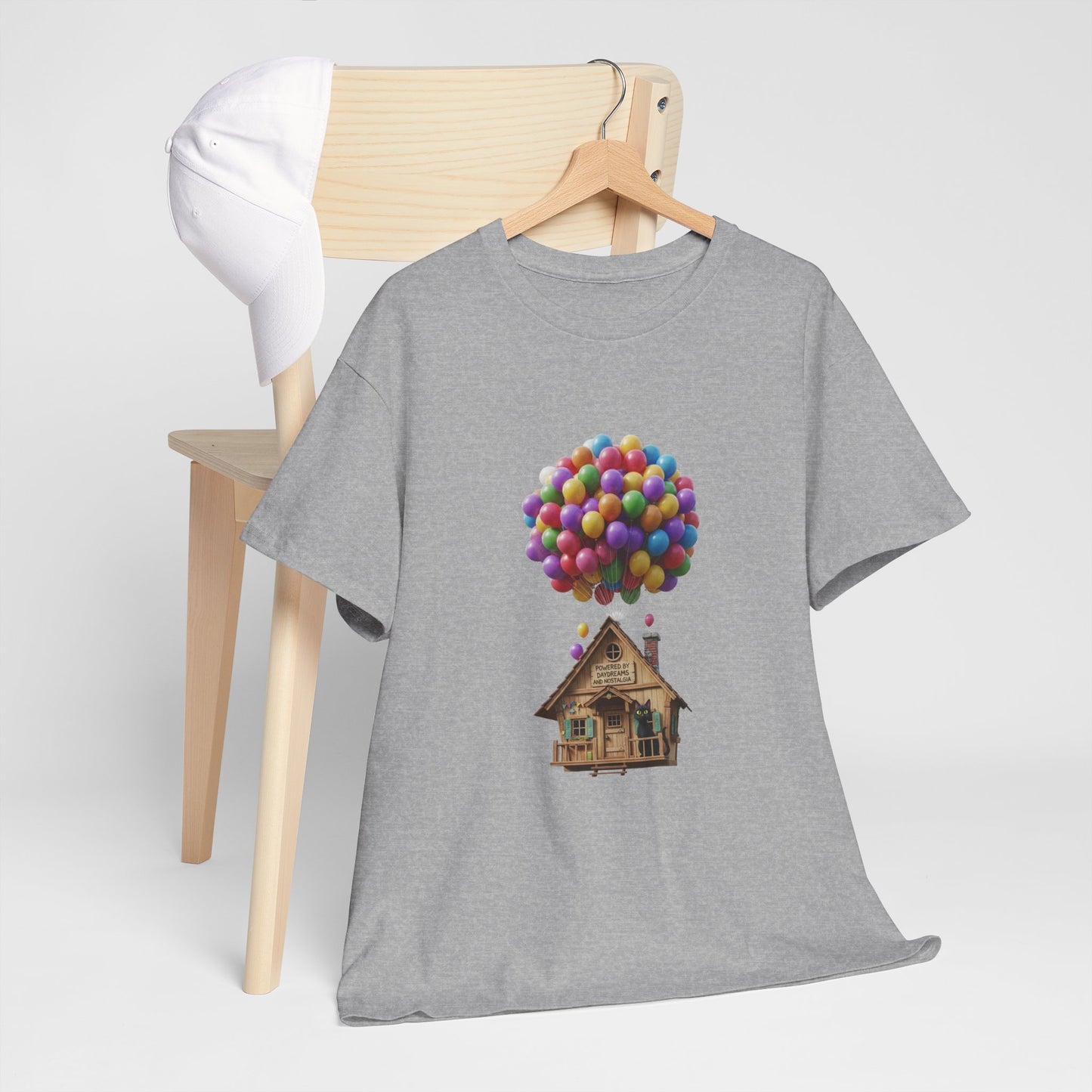 POWERED BY DAYDREAMS & NOSTALGIA Balloon House Tee