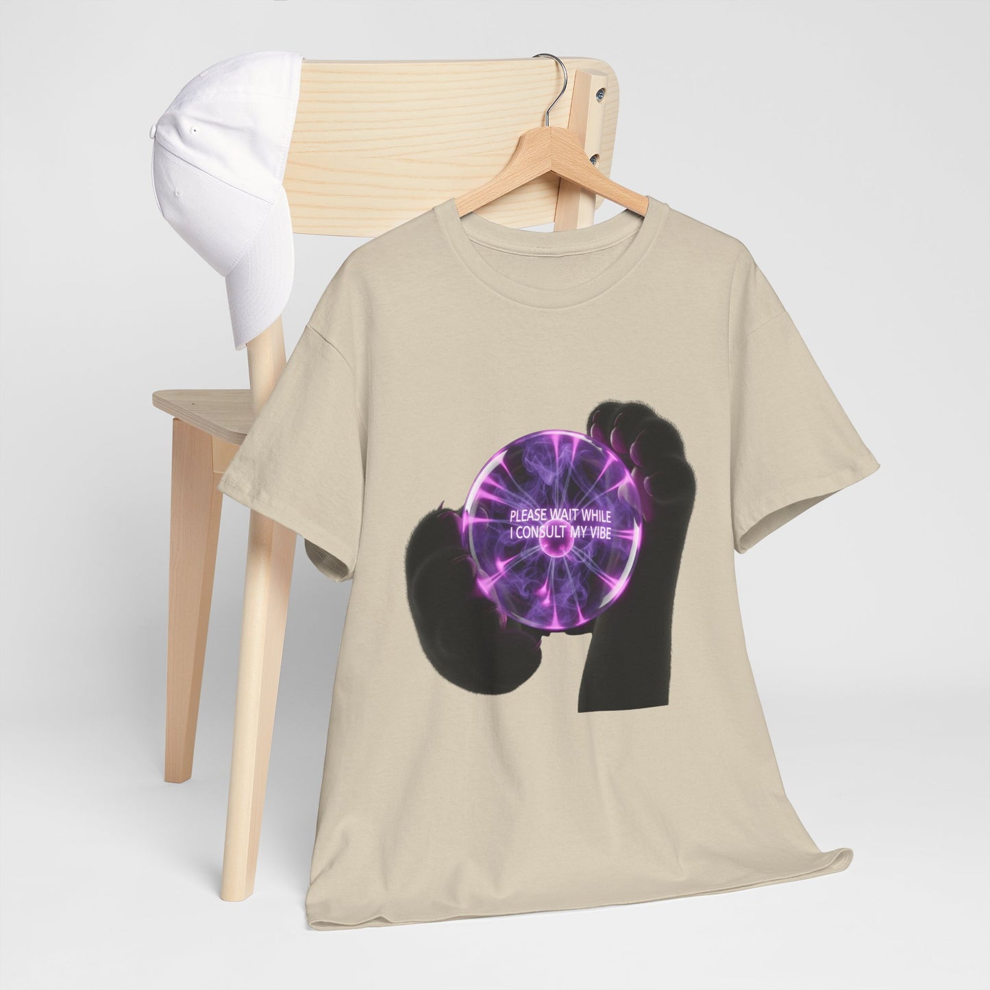PLEASE HOLD WHILE I CONSULT MY VIBE Plasma Tee
