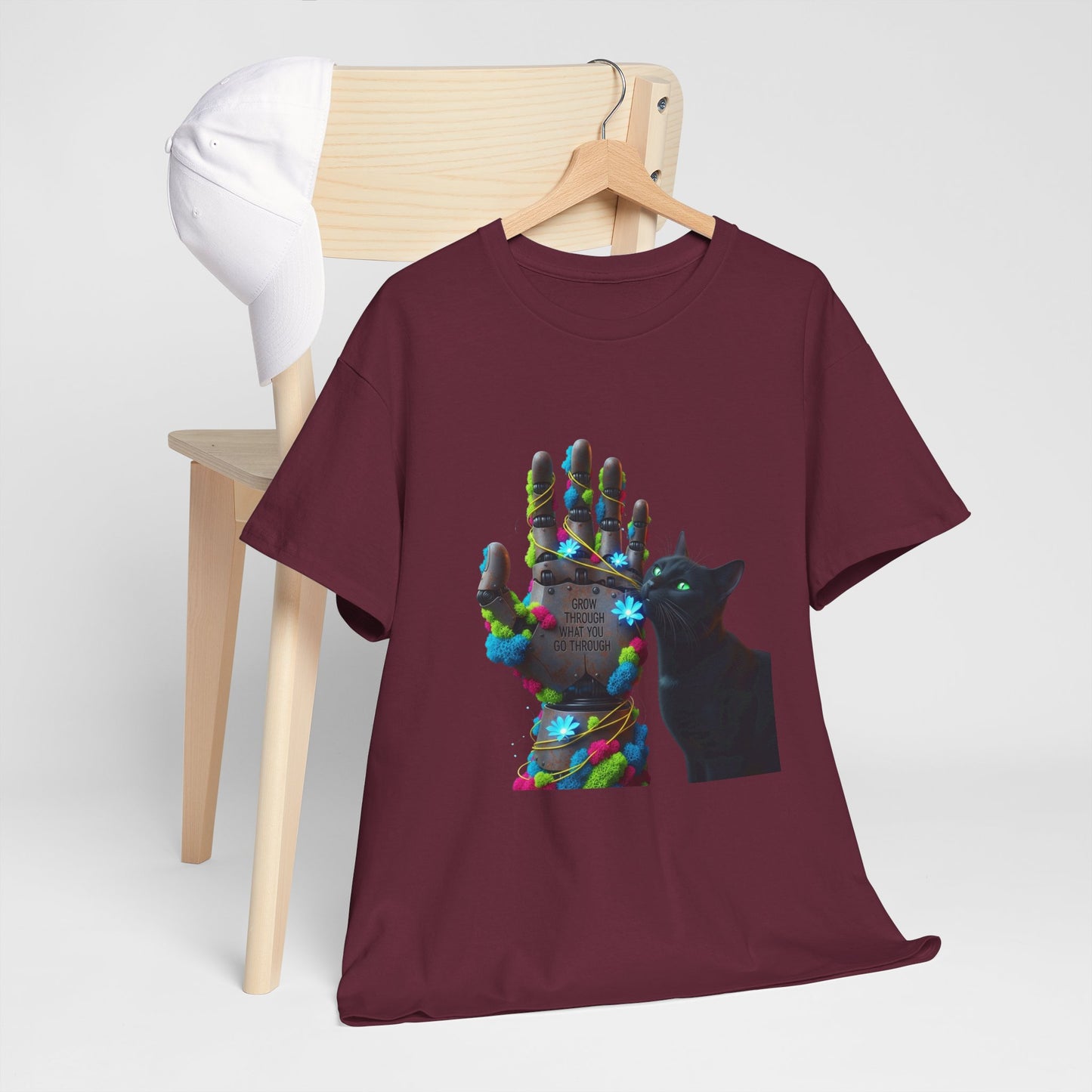 GROW THROUGH WHAT YOU GO THROUGH Robot Hand Tee