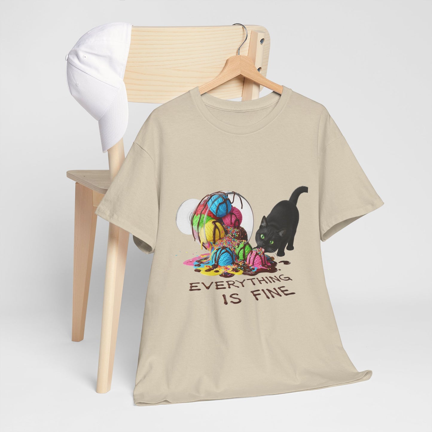 EVERYTHING IS FINE Witty Stress Tee