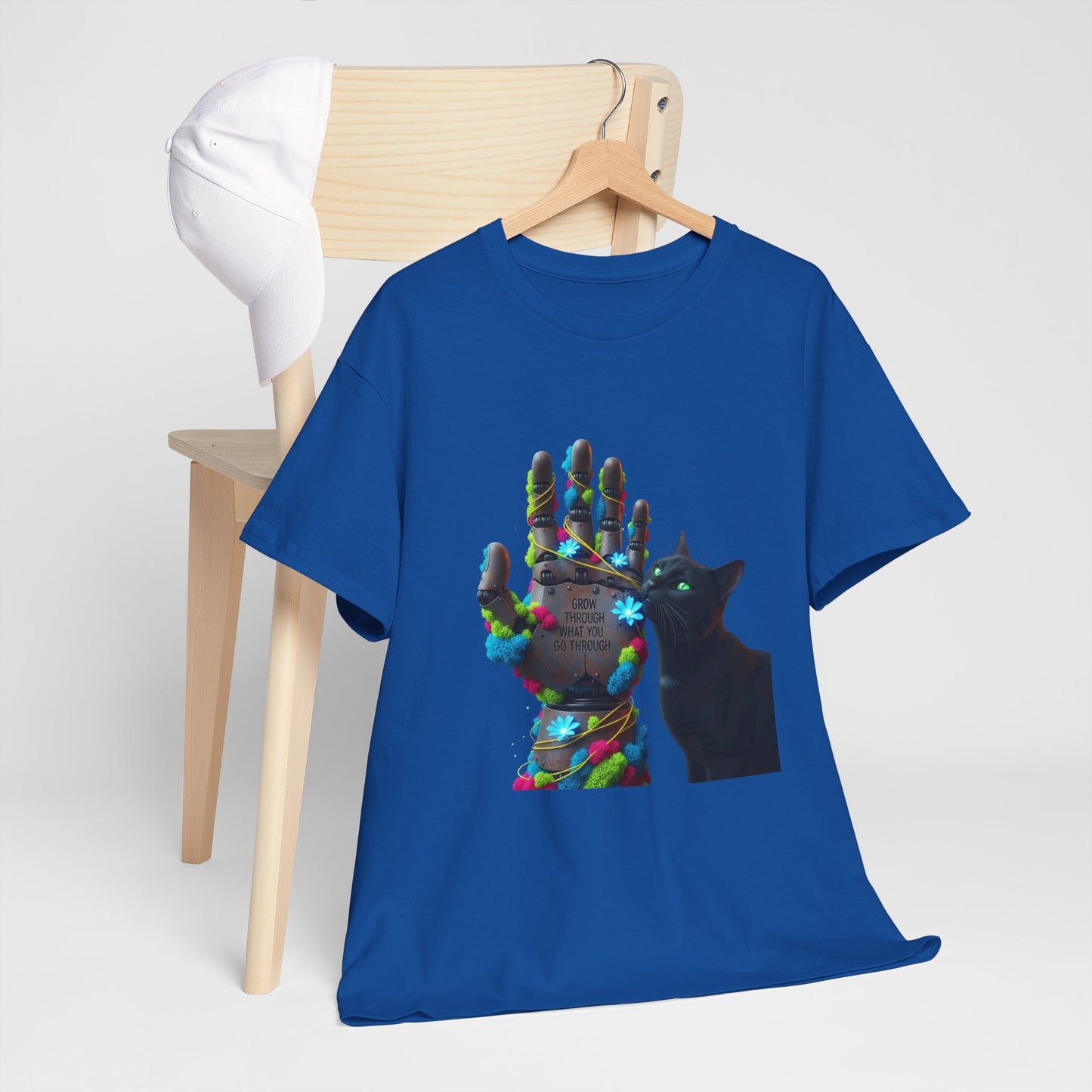 GROW THROUGH WHAT YOU GO THROUGH Robot Hand Tee