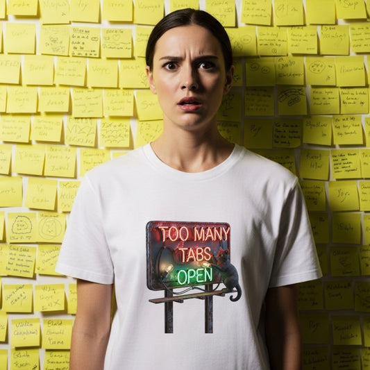 TOO MANY TABS OPEN Neon Billboard Tee