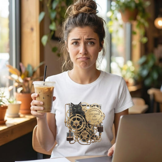 RUNNING ON ICED COFFEE AND PANIC Tee